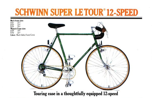 1982 schwinn super letour